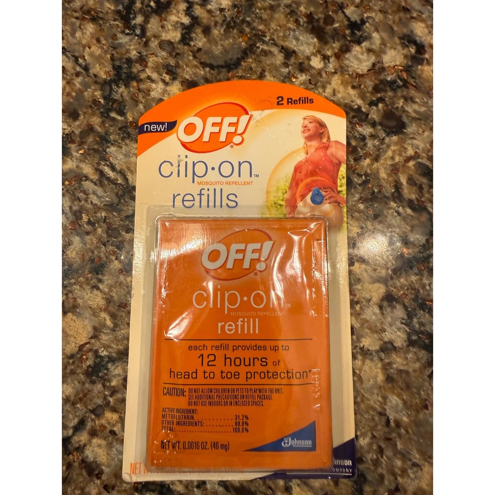 OFF! Clip-On Mosquito Repellent Refills 2 Count Metofluthrin 12 Hour Protection